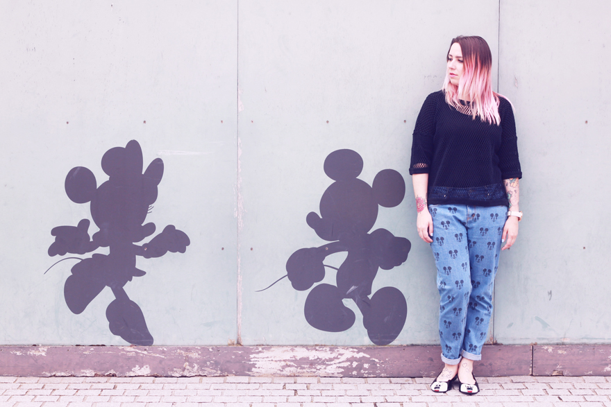Mickey Mouse printed jeans Eleven