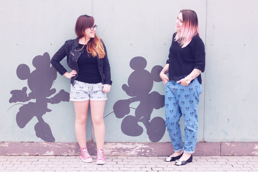 Mickey print Shorts and jeans