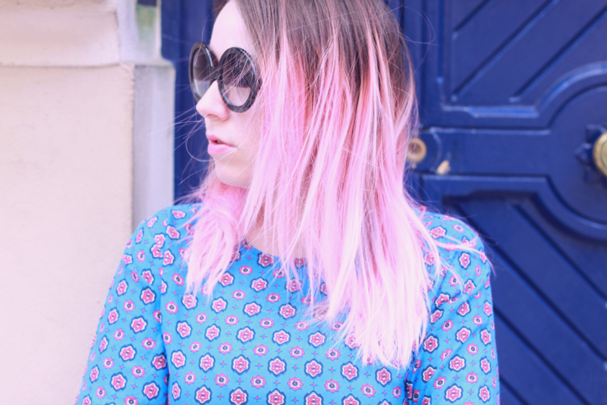 Ombre hair rose pastel