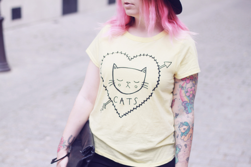 t-shirt cat topshop
